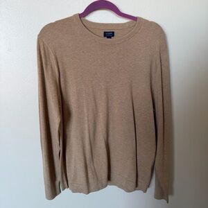 J. CREW 100% Cotton Crewneck Camel Sweater